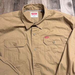 Wrangler Khaki Casual Shirt XL